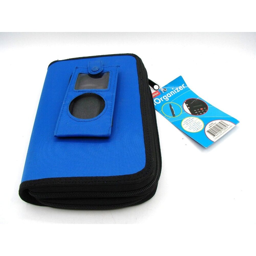 NEW PlanAhead iOrganizer Planner w/ Calculator Blue Zip Around Wallet Combo NOS